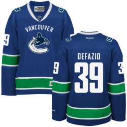 Vancouver Canucks Brandon Defazio Official Royal Blue Reebok Premier Women's Home NHL Hockey Jersey