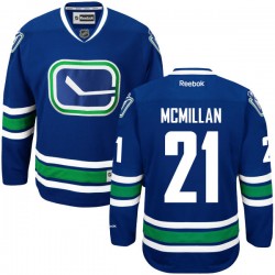 Vancouver Canucks Brandon Mcmillan Official Royal Blue Reebok Premier Adult Alternate NHL Hockey Jersey