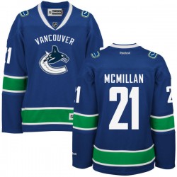 Vancouver Canucks Brandon Mcmillan Official Royal Blue Reebok Premier Women's Home NHL Hockey Jersey