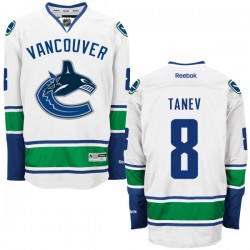 Vancouver Canucks Christopher Tanev Official White Reebok Premier Adult Away NHL Hockey Jersey