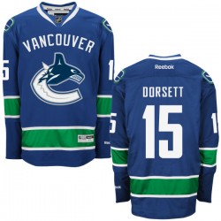 Vancouver Canucks Derek Dorsett Official Royal Blue Reebok Premier Adult Home NHL Hockey Jersey