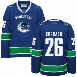 Vancouver Canucks Frank Corrado Official Royal Blue Reebok Premier Women's Home NHL Hockey Jersey