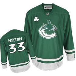 Vancouver Canucks Henrik Sedin Official Green Reebok Authentic Adult St Patty's Day NHL Hockey Jersey