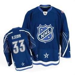 Vancouver Canucks Henrik Sedin Official Navy Blue Reebok Authentic Adult 2011 All Star NHL Hockey Jersey