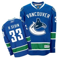 Vancouver Canucks Henrik Sedin Official Navy Blue Reebok Authentic Adult Home NHL Hockey Jersey