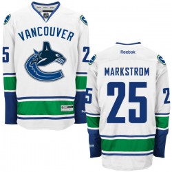 Vancouver Canucks Jacob Markstrom Official White Reebok Premier Adult Away NHL Hockey Jersey