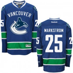 Vancouver Canucks Jacob Markstrom Official Royal Blue Reebok Premier Adult Home NHL Hockey Jersey