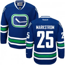 Vancouver Canucks Jacob Markstrom Official Royal Blue Reebok Premier Adult Alternate NHL Hockey Jersey