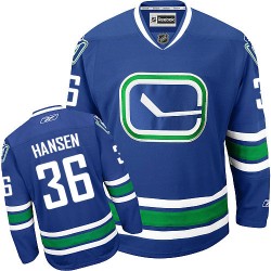 Vancouver Canucks Jannik Hansen Official Royal Blue Reebok Authentic Adult New Third NHL Hockey Jersey