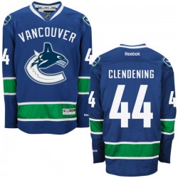 Vancouver Canucks Adam Clendening Official Royal Blue Reebok Premier Adult Home NHL Hockey Jersey