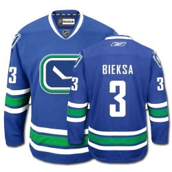 Vancouver Canucks Kevin Bieksa Official Royal Blue Reebok Authentic Adult New Third NHL Hockey Jersey