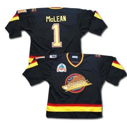 Vancouver Canucks Kirk Mclean Official Black CCM Premier Adult Vintage Throwback NHL Hockey Jersey