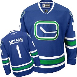 Vancouver Canucks Kirk Mclean Official Royal Blue Reebok Premier Adult New Third NHL Hockey Jersey