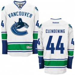 Vancouver Canucks Adam Clendening Official White Reebok Authentic Adult Away NHL Hockey Jersey