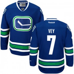 Vancouver Canucks Linden Vey Official Royal Blue Reebok Premier Adult Alternate NHL Hockey Jersey