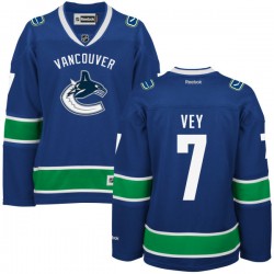 Vancouver Canucks Linden Vey Official Royal Blue Reebok Premier Women's Home NHL Hockey Jersey