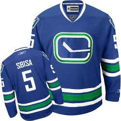 Vancouver Canucks Luca Sbisa Official Royal Blue Reebok Authentic Adult New Third NHL Hockey Jersey