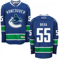 Vancouver Canucks Alex Biega Official Royal Blue Reebok Premier Adult Home NHL Hockey Jersey