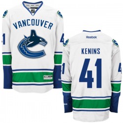 Vancouver Canucks Ronalds Kenins Official White Reebok Premier Adult Away NHL Hockey Jersey