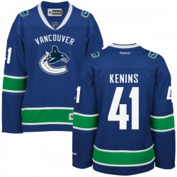 Vancouver Canucks Ronalds Kenins Official Royal Blue Reebok Premier Women's Home NHL Hockey Jersey