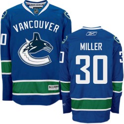 Vancouver Canucks Ryan Miller Official Navy Blue Reebok Authentic Adult Home NHL Hockey Jersey