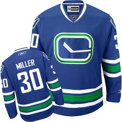 Vancouver Canucks Ryan Miller Official Royal Blue Reebok Premier Adult New Third NHL Hockey Jersey