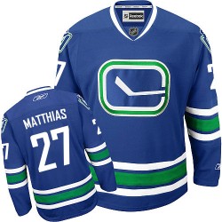 Vancouver Canucks Shawn Matthias Official Royal Blue Reebok Authentic Adult New Third NHL Hockey Jersey