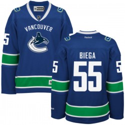 Vancouver Canucks Alex Biega Official Royal Blue Reebok Authentic Women's Home NHL Hockey Jersey