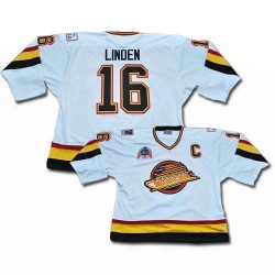 Vancouver Canucks Trevor Linden Official White CCM Premier Adult Vintage Throwback NHL Hockey Jersey