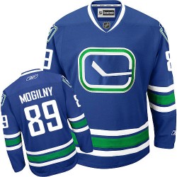 Vancouver Canucks Alexander Mogilny Official Royal Blue Reebok Premier Adult New Third NHL Hockey Jersey