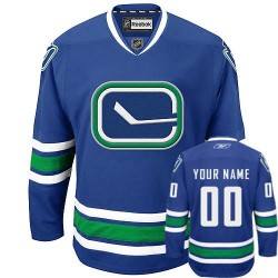 Reebok Vancouver Canucks Men's Customized Premier Royal Blue Third Jersey