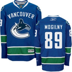 Vancouver Canucks Alexander Mogilny Official Navy Blue Reebok Authentic Adult Home NHL Hockey Jersey