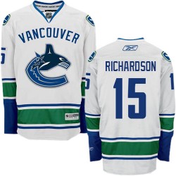 Vancouver Canucks Brad Richardson Official White Reebok Premier Adult Away NHL Hockey Jersey