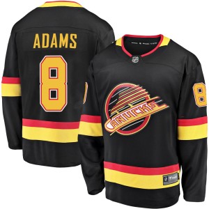 Vancouver Canucks Greg Adams Official Black Fanatics Branded Premier Youth Breakaway 2019/20 Flying Skate NHL Hockey Jersey