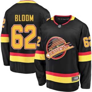 Vancouver Canucks Josh Bloom Official Black Fanatics Branded Premier Youth Breakaway 2019/20 Flying Skate NHL Hockey Jersey