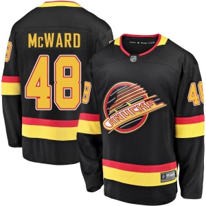 Vancouver Canucks Cole McWard Official Black Fanatics Branded Premier Youth Breakaway 2019/20 Flying Skate NHL Hockey Jersey