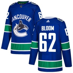 Vancouver Canucks Josh Bloom Official Blue Adidas Authentic Adult Home NHL Hockey Jersey