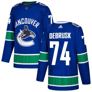 Vancouver Canucks Jake DeBrusk Official Blue Adidas Authentic Adult Home NHL Hockey Jersey