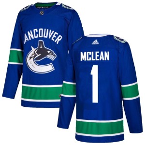 Vancouver Canucks Kirk Mclean Official Blue Adidas Authentic Adult Home NHL Hockey Jersey