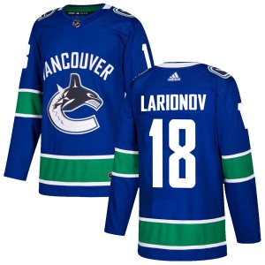 Vancouver Canucks Igor Larionov Official Blue Adidas Authentic Adult Home NHL Hockey Jersey