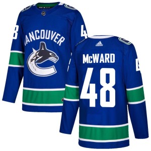 Vancouver Canucks Cole McWard Official Blue Adidas Authentic Adult Home NHL Hockey Jersey