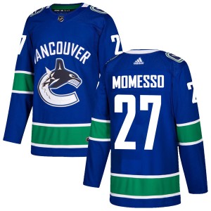 Vancouver Canucks Sergio Momesso Official Blue Adidas Authentic Adult Home NHL Hockey Jersey