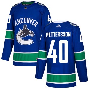 Vancouver Canucks Elias Pettersson Official Blue Adidas Authentic Adult Home NHL Hockey Jersey