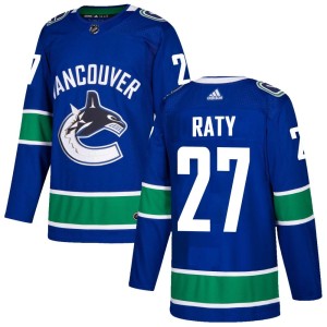 Vancouver Canucks Aatu Raty Official Blue Adidas Authentic Adult Home NHL Hockey Jersey