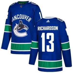 Vancouver Canucks Brad Richardson Official Blue Adidas Authentic Adult Home NHL Hockey Jersey