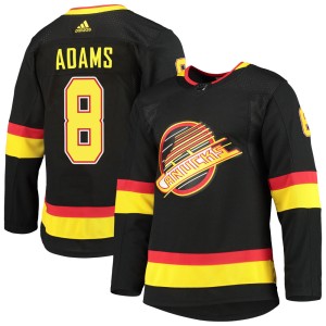 Vancouver Canucks Greg Adams Official Black Adidas Authentic Adult Alternate Primegreen Pro NHL Hockey Jersey