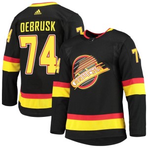 Vancouver Canucks Jake DeBrusk Official Black Adidas Authentic Adult Alternate Primegreen Pro NHL Hockey Jersey