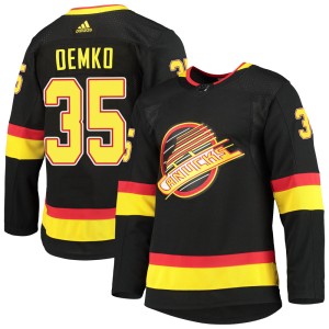 Vancouver Canucks Thatcher Demko Official Black Adidas Authentic Adult Alternate Primegreen Pro NHL Hockey Jersey