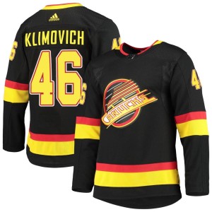 Vancouver Canucks Danila Klimovich Official Black Adidas Authentic Adult Alternate Primegreen Pro NHL Hockey Jersey