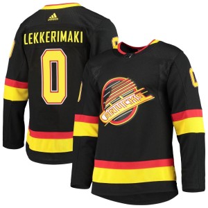 Vancouver Canucks Jonathan Lekkerimaki Official Black Adidas Authentic Adult Alternate Primegreen Pro NHL Hockey Jersey